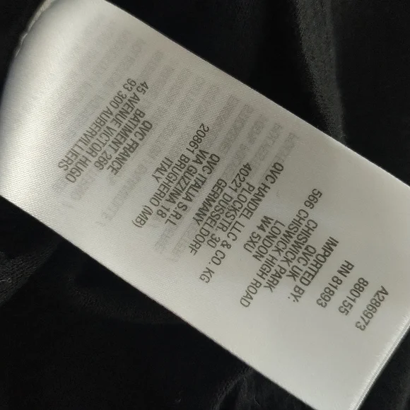 LOGO Lavish Embroidered Black Mesh Slub Knit Top XL - Picture 11 of 12